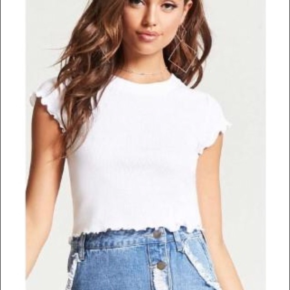 Forever 21 Lettuce Edge Top